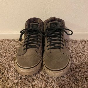 Grey high top vans shoes size men’s 7